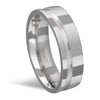 ALIANÇA PRATA FRISO LATERAL 6MM 2240
