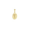 PINGENTE OVAL DIAMANTADA COM CRUCIFIXO PGF 100