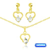 CONJUNTO BANHADO EM OURO 18K CJF-01155