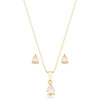 CONJUNTO BANHADO EM OURO 18K BCF 0609