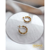 BRINCO ENTRELAÇADO BANHADO EM OURO 18K BRF774