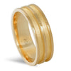 ALIANÇA BANHADA EM OURO 18K 7MM 3205